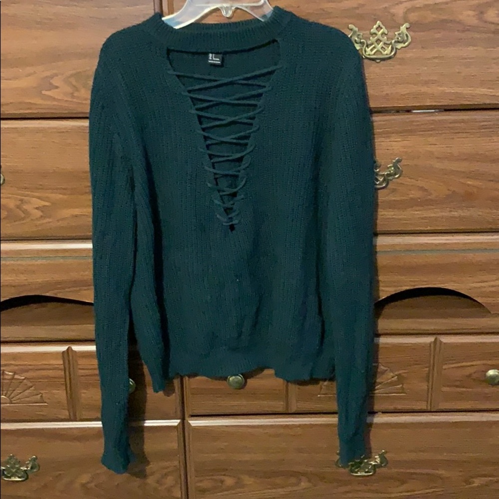 Deep V Sweater
